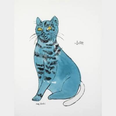 andy-warhol-lithographie-chat-blue-cat