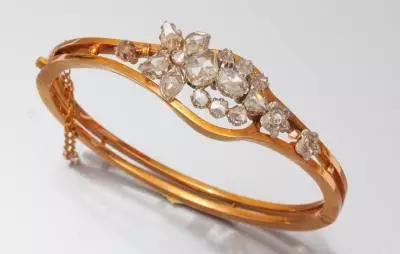 Bracelet or et diamants Napoléon III