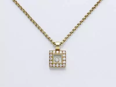 Chopard, happy diamonds, pendentif carré