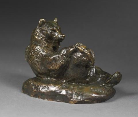 antoine-louis-barye-ours-assis-bronze