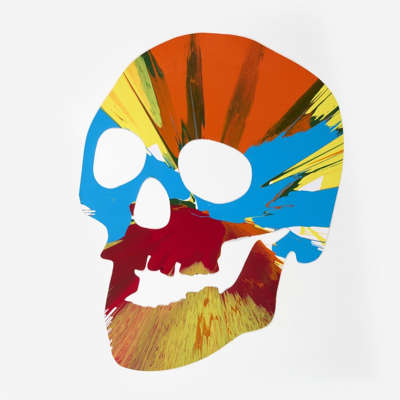Damien Hirst, Skull Spin Painting, acrylique