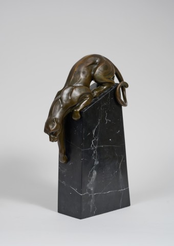 michel-decoux-sculpture-bronze-panthère-estimation-vente