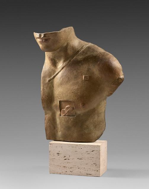 Igor Mitoraj, Aesclepios, sculpture en bronze