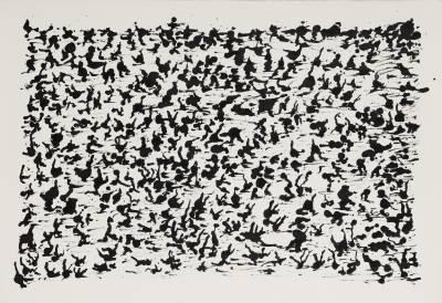 Henri Michaux, composition, encre de Chine