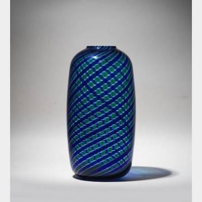 Paolo VENINI - Vase coloré bleu