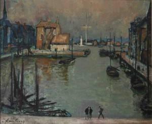 André Hambourg, le vieux bassin à Honfleur