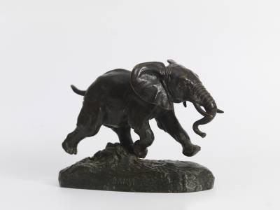 Antoine Louis Barye, éléphant du Sénégal, bronze, prix, estimation