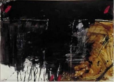 Antoni Tapies acrylique estimée et vendue- expertisez.com.
