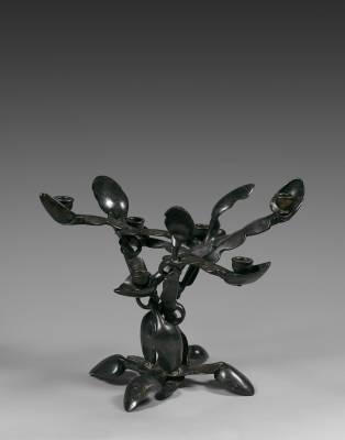 Arman, Spoon candlestick, bronze