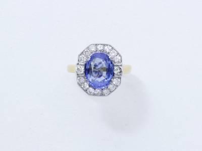 Bague saphir, certificat