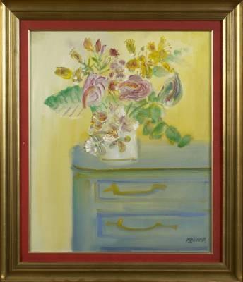 Blasco Mentor, Bouquet à la commode, tableau