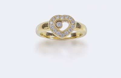 Chopard, bague or Happy Diamond