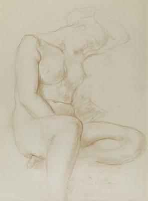 Charles Despiau, femme nue, dessin sanguine