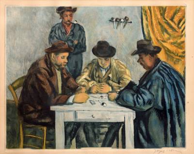Jacques Villon, les joueurs de cartes d'après Cézanne