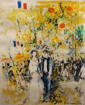 Jean Commère, le mariage, lithographie