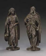 jean-jules-salmson-la-porteuse-le-guerrier-arabe-bronze-expertisez