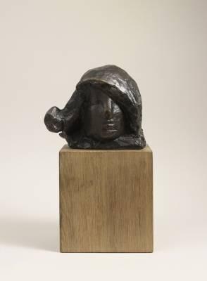 Joseph Czaky, Tête de femme, bronze