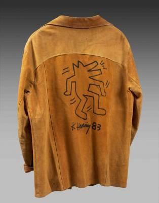 Keith Haring, dessin original sur veste