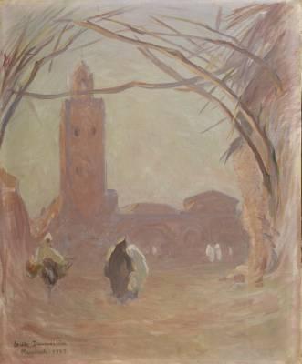 Louis Dumoulin, Marrakech, huile sur toile