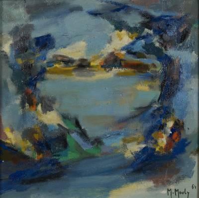 Marcel Mouly, le lac, huile