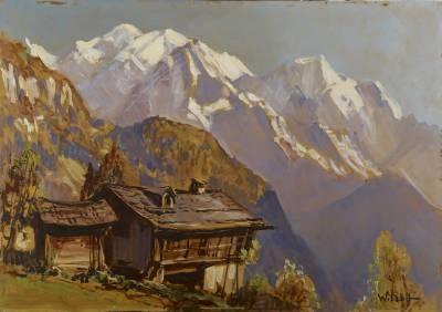 Marcel Wibault, vue sur le Mont Blanc