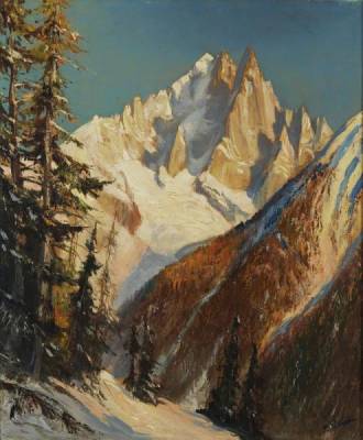 Marcel Wibault, tableau, paysage de neige