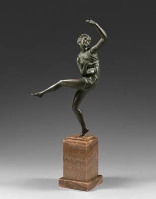 Maurice Guiraud Riviere, femme dansant, bronze