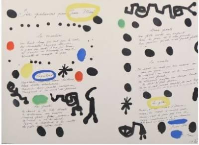 Joan Miro, six patiences, lithographie