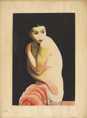 Moïse Kisling, lithographie, Kiki