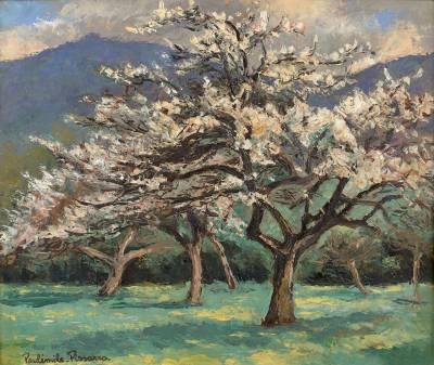 Paul Emile Pissarro, tableau, les pommiers en fleurs