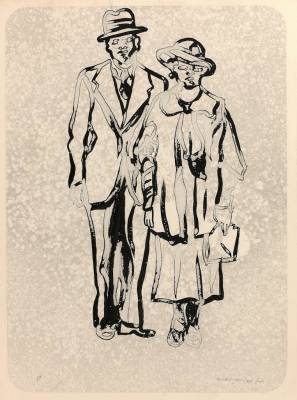 Antonio Recalcati, couple, dessin