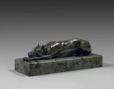 Edouard Marcel Sandoz, chien danois, sculpture bronze