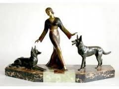 Demeter Chiparus - femme et chiens