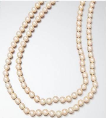 Collier de perles Akoya double rangs