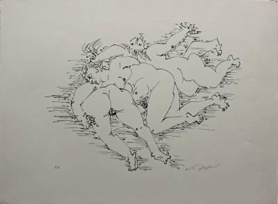 André Masson érotisme féminin, lithographie