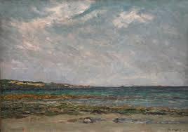 Maufra Maxime, plage de Saint Jean du Doigt, tableau