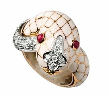 David Webb, bague serpent, bijou
