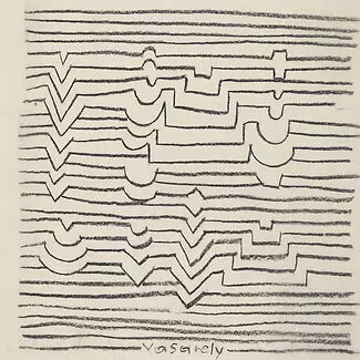 Victor Vasarely, méandres, dessin - expertisez.com