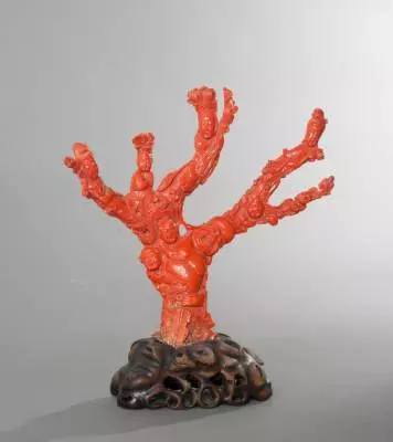 Sujet en corail rouge - expertisez.com